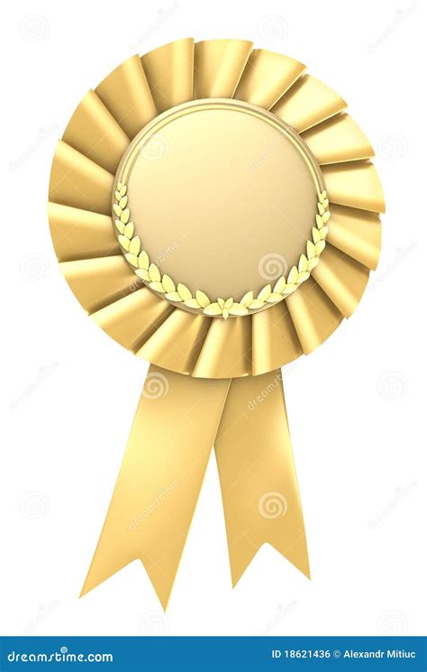 Gold Ribbon Award Blank with Copy Space Stock Illustration - Illustration of symbol, place: 18621436