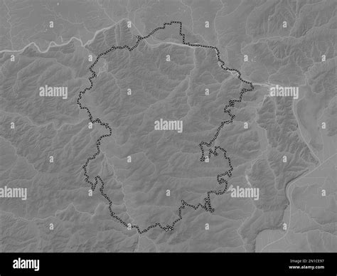 Chuvash, republic of Russia. Grayscale elevation map with lakes and rivers Stock Photo - Alamy