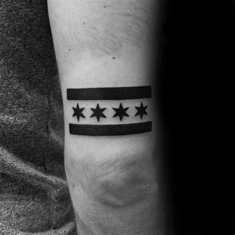 50 Chicago Flag Tattoo Designs For Men - Illinois Ink Ideas