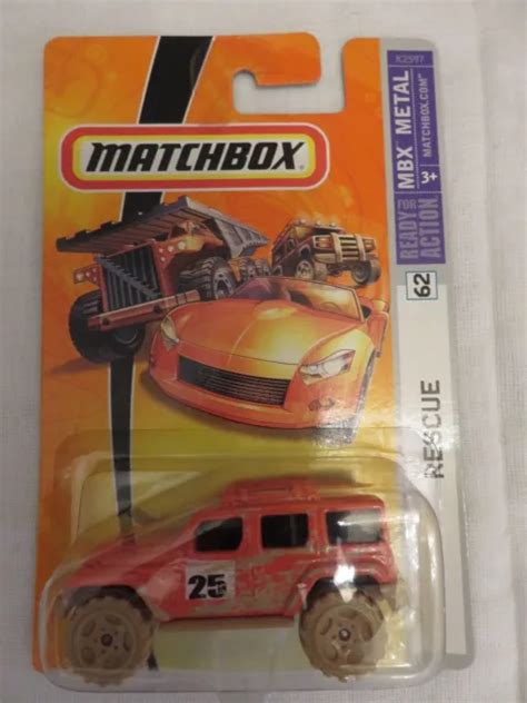 MATCHBOX RESCUE #62 Jeep Wrangler 4x4 Metal Die-Cast 1/64 MBX Toy Car $13.95 - PicClick