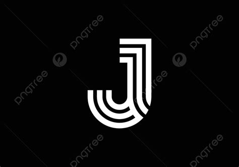 Minimalist White Letter J Design For Logos And Invitations Vector ...