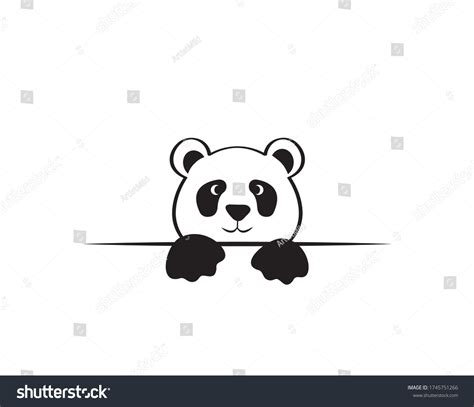 Panda Cartoon Character Behind Wall Vector Stock Vector (Royalty Free) 1745751266 | Shutterstock
