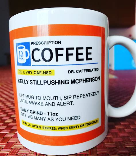 Personalized Prescription Coffee Mug | Custom RX Style Coffee Cup