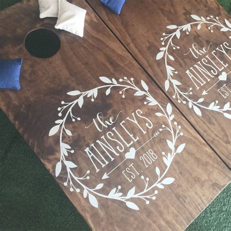 Retro Stained Customized Personalized Hand Painted | Etsy in 2021 | Custom cornhole boards ...