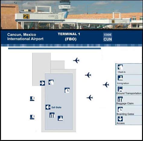 Cancun International Airport Map (CUN)