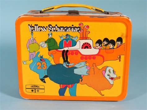 Sold Price: ORIGINAL 1968 BEATLES YELLOW SUBMARINE LUNCH BOX W/THERMOS BOTTLE: - April 2, 0116 6 ...