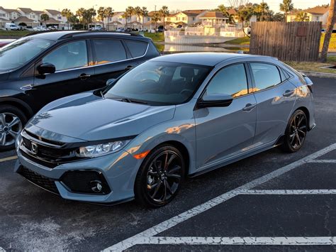 Just got my first new car. Honda Civic Hatchback Sport : r/Honda