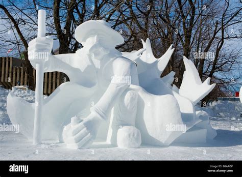 Snow sculptures at Winter Carnival Quebec City Canada Stock Photo - Alamy