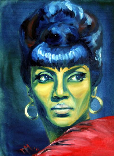 Original Oil Painting Fan Art Uhura Star Trek High Quality Print 8x10 ...