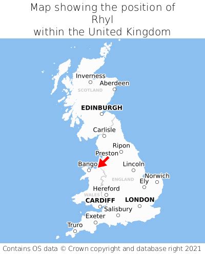 Where is Rhyl? Rhyl on a map