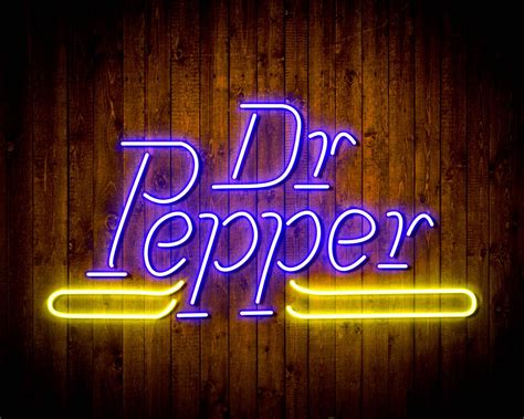 Dr Pepper Bar Neon Flex LED Sign - Two Color / Blue + Yellow | Led ...