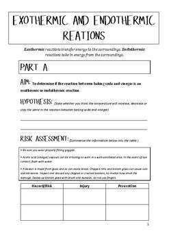 Exothermic and Endothermic Reactions experiment by Science Stars