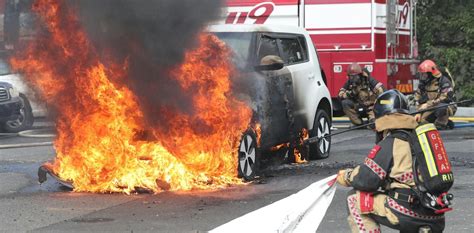 Electric vehicle fires are very rare. The risk for petrol and diesel vehicles is at least 20 ...