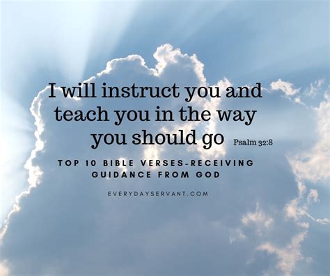 Top 10 Bible Verses-Receiving Guidance from God - Everyday Servant