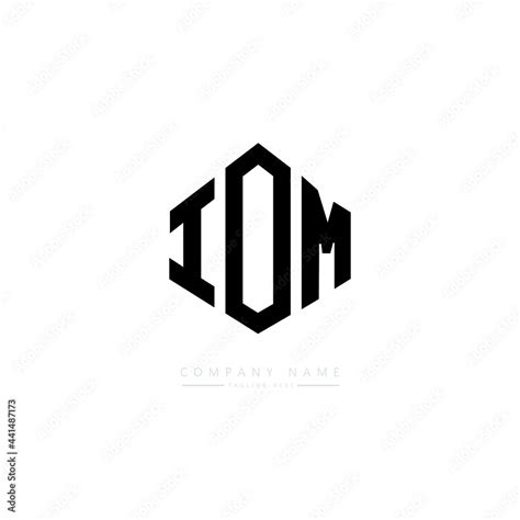 IOM letter logo design with polygon shape. IOM polygon logo monogram ...