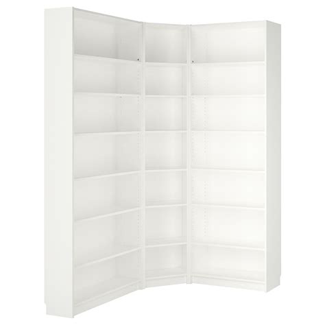 IKEA - BILLY bookcase corner comb with ext units, white, 136/136x28x237 cm, Steel, Bookcases ...