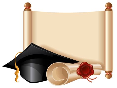 Diploma and Graduation Cap PNG Clipart Picture | Graduation cap images, Graduation cap pictures ...