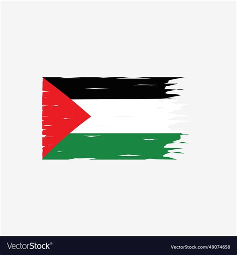 Palestine torn flag clipart isolated Royalty Free Vector