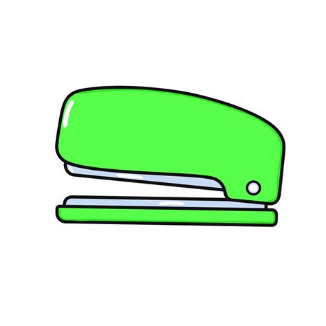 Cute funny stapler. Vector hand drawn cartoon kawaii character ...