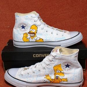 Simpsons Shoes Custom Converse Hand-painted - Etsy