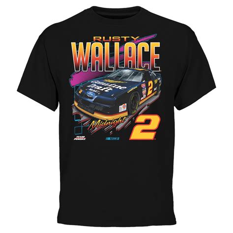 Rusty Wallace Black Vintage Car T-Shirt