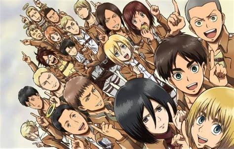 SnK - Full Cast (dead guys too) | Attack on titan anime, Attack on ...