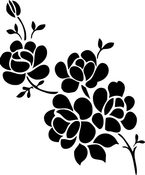 Elegant Black And White Flower Vector Art jpg Image Free Download - 3axis.co