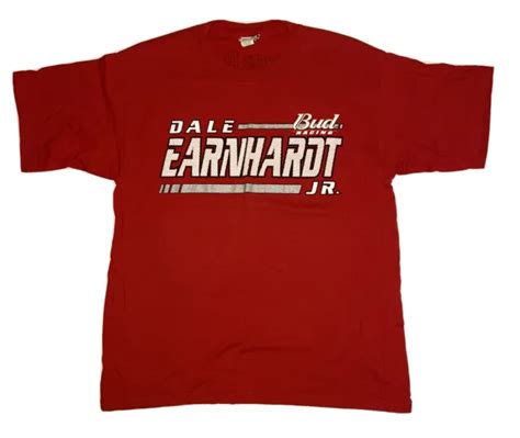 RARE VINTAGE DALE Earnhardt Jr #8 Budweiser Racing Red Shirt L 2001 ...
