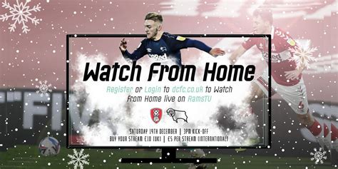 Watch From Home: Rotherham United Vs Derby County LIVE On RamsTV - Important Information - Blog ...