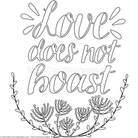 Love Does Not Boast Coloring Pages Free instant download #coloring # ...