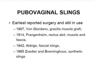 Pubovaginal sling | PPT