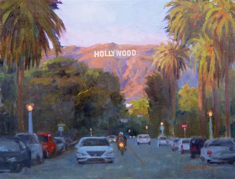 Hollywood Sunset by Sharon Weaver | Landscape paintings, Painting ...