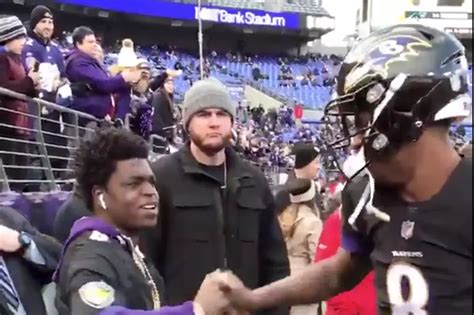 Kodak Black Celebrates Baltimore Ravens Win With QB Lamar Jackson - XXL