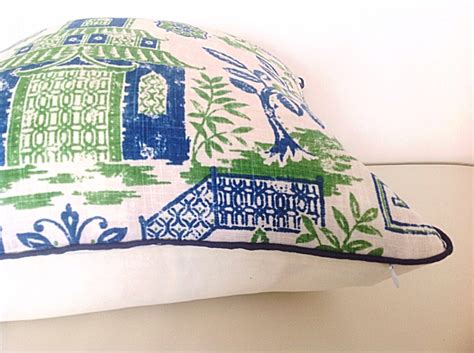 Linen Cushions Linen Pillows. Chinoiserie Cushion Cover Tea - Etsy