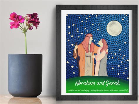 Abraham and Sarah, Bible Art, Gospel Art Decor, Scripture Art, Lds Art ...