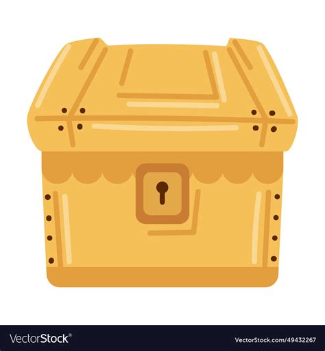 Gold chest treasure Royalty Free Vector Image - VectorStock