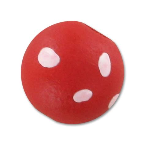 Wooden round bead 16mm Red Polka dot x1 - Perles & Co