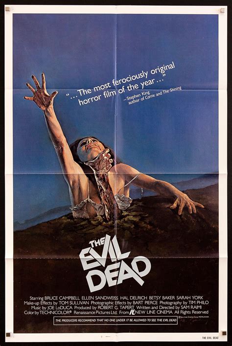 The Evil Dead Movie Poster | 1 Sheet (27x41) Original Vintage Movie ...