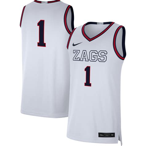 Men's Nike # White Gonzaga Bulldogs Limited Basketball Jersey