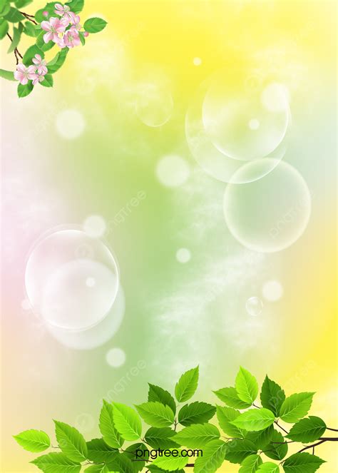 Fresh Green Natural Floral Background Butterfly Poster Wallpaper Image ...