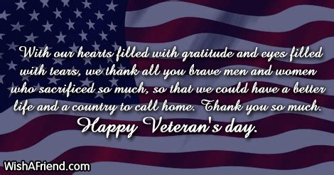 Veteran's Day Messages