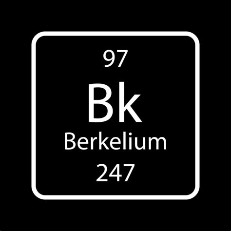 Berkelium symbol. Chemical element of the periodic table. Vector illustration. 12034737 Vector ...