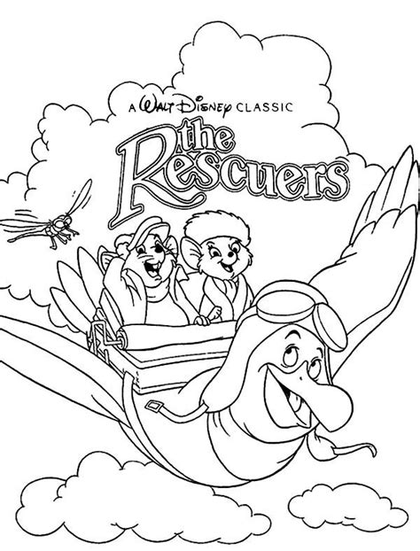 Walt Disney Classic The Rescuers Coloring Pages : Coloring Sun | Disney ...