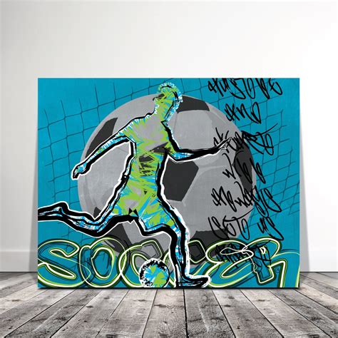 Soccer Graffiti Wall Art Large Canvas Art for Kids Sports - Etsy