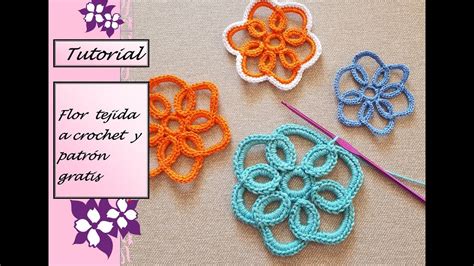 Flor tejida a crochet con patrón gratis!!! - YouTube