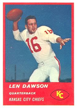 Len Dawson Football Price Guide | Len Dawson Trading Card Value – Beckett