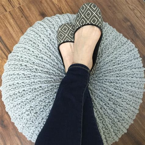 Free Crochet Floor Pouf Tutorial - MJ's off the Hook Designs | Crochet pouf, Crochet pouf ...