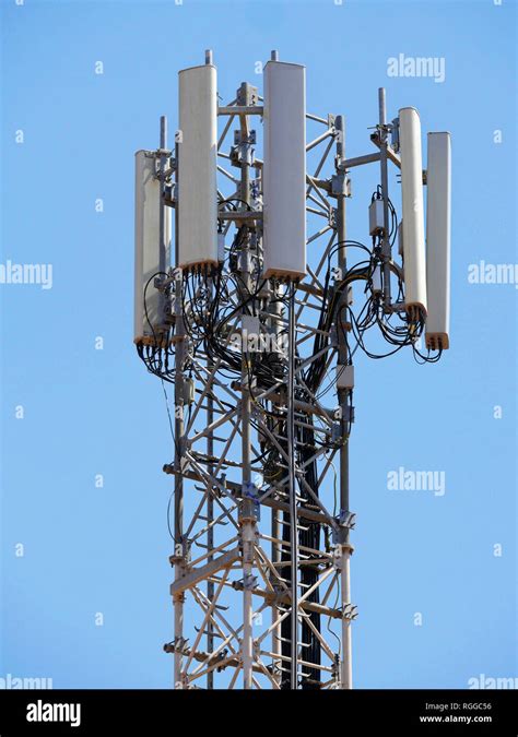 cell phone tower with antennas Stock Photo - Alamy