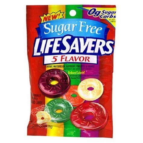 American Lifesavers Sugar Free 5 Flavor Candy 78g 2 75oz Bag | Godteri ...