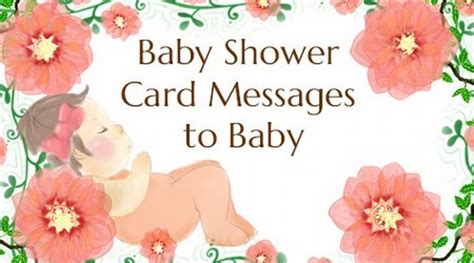 Baby Shower Card Messages to Baby